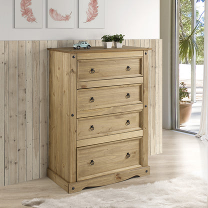 Wood Dresser 4 Drawers Chest Corona | Furniture Dash