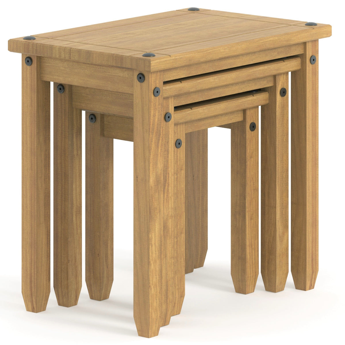 Wood Nest of 3 Tables Corona | Furniture Dash