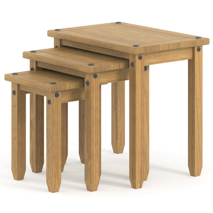 Wood Nest of 3 Tables Corona | Furniture Dash