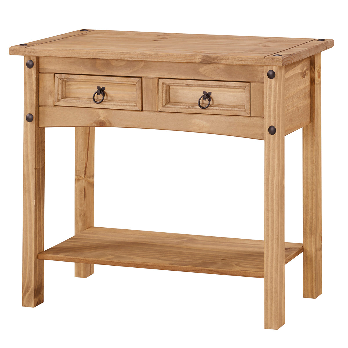 Wood Hall Table Console 2 Drawers Corona | Furniture Dash