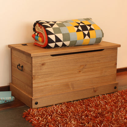 Wood Storage Trunk Ottoman Corona | Furniture Dash