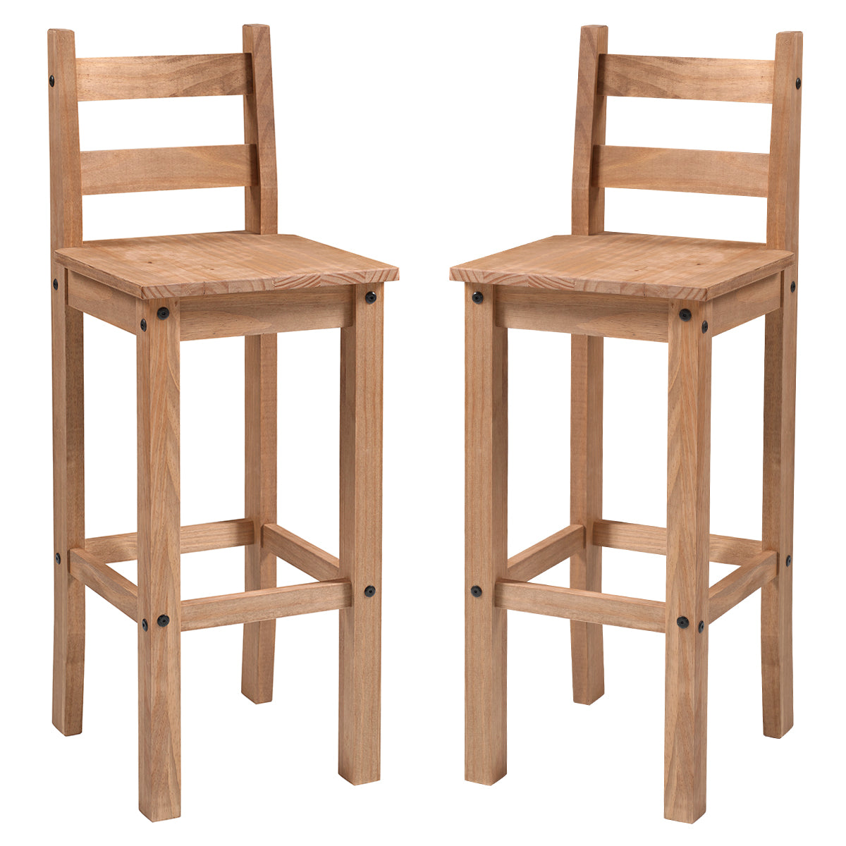 Wood Bar Height Dining Chair (Set of 2) Corona | Furniture Dash