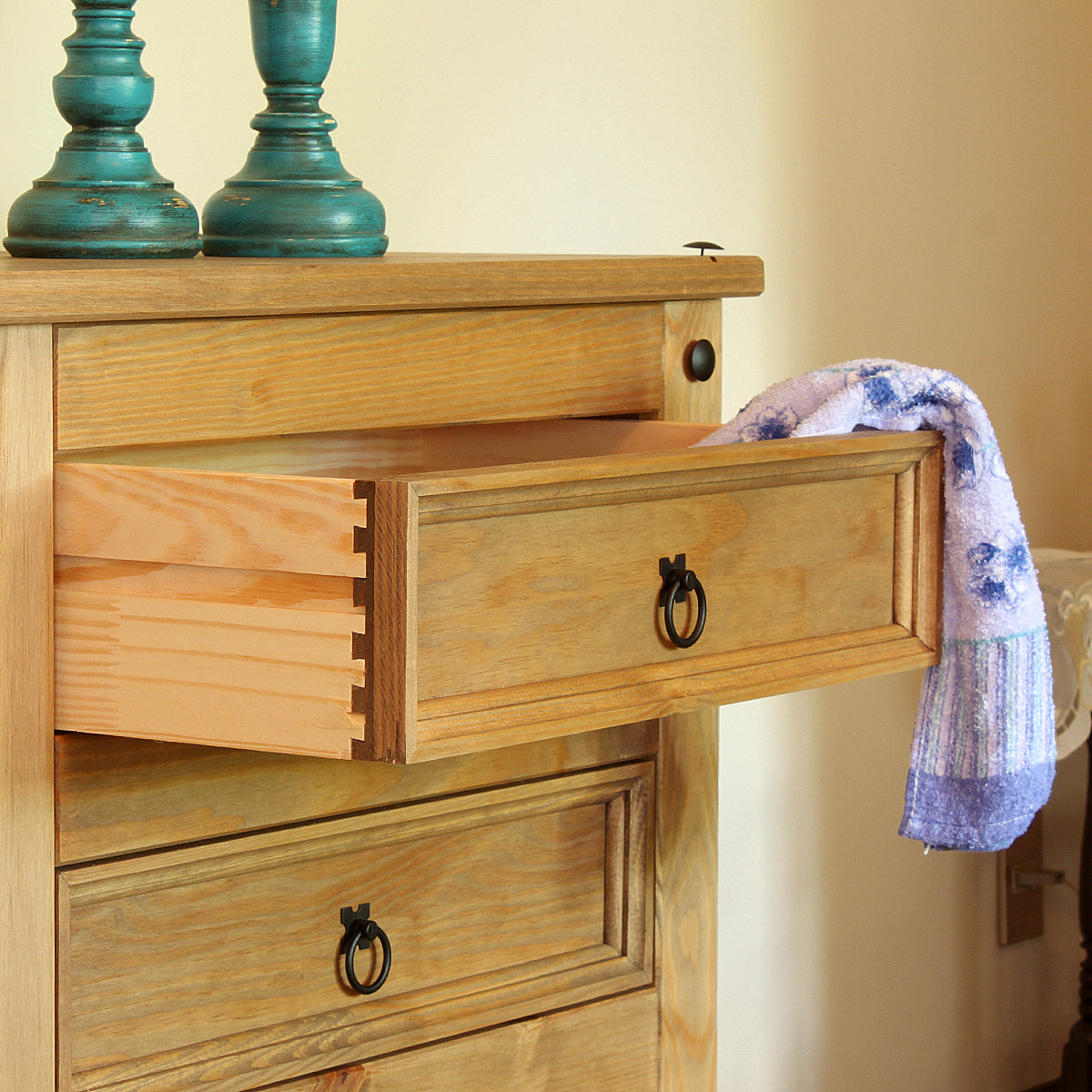 Wood Dresser 3+3 Drawers Chest Corona | Furniture Dash