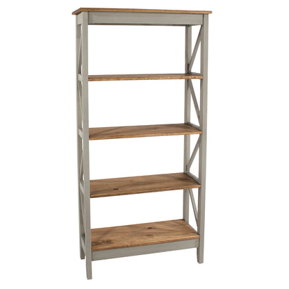 Wood Shelf Unit 5 Tier Corona Gray | Furniture Dash
