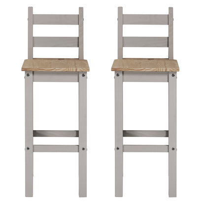 Wood Bar Height Dining Chair (Set of 2) Corona Gray | Furniture Dash